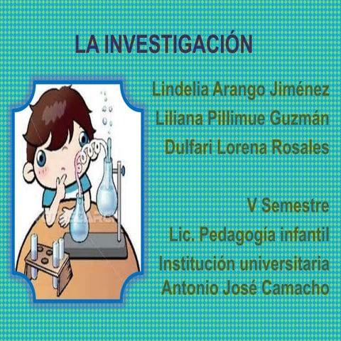 INVESTIGACIÓN CIENTÍFICA-PEDAGOGÍA 