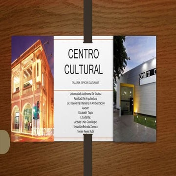 Proyectos analogos de Centro Cultural en Mexico | PDF