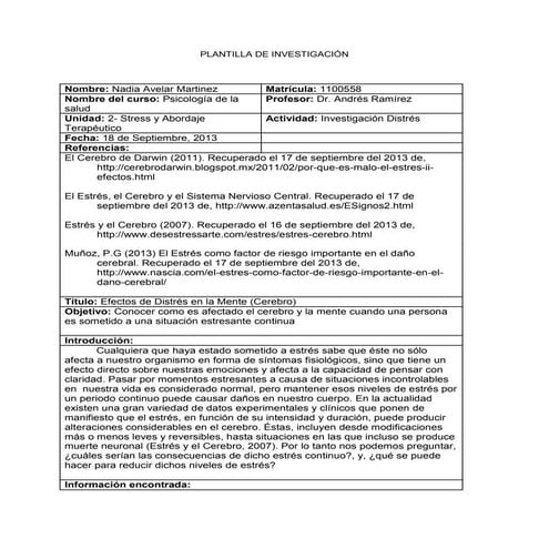 Investigacion de Distress