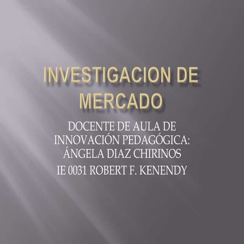 Investigacion de mercado