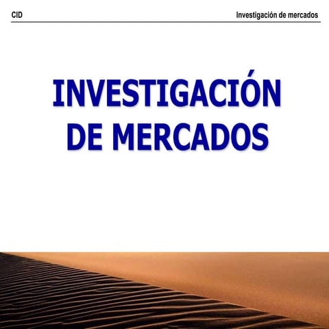 Investigacion de mercados