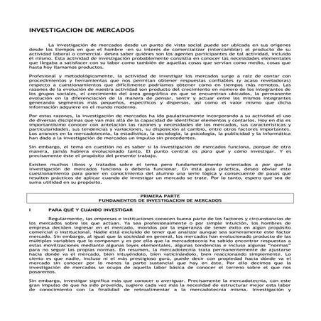 Investigación de Mercados 