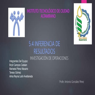 Inferencia de resultados