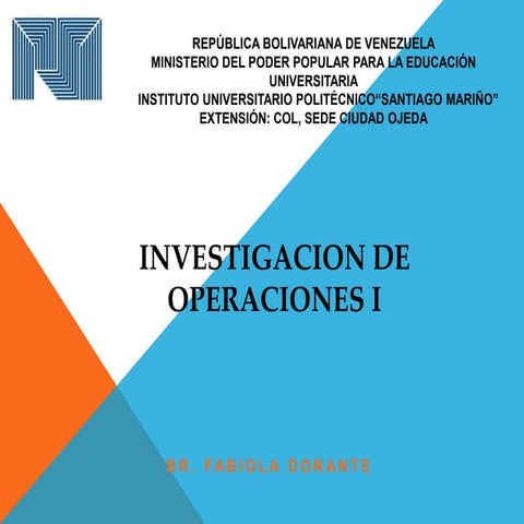 Investigacion de operaciones