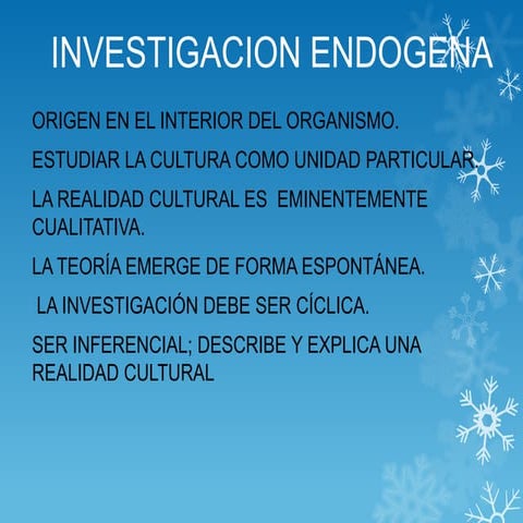 Investigacion endogena | PPTX
