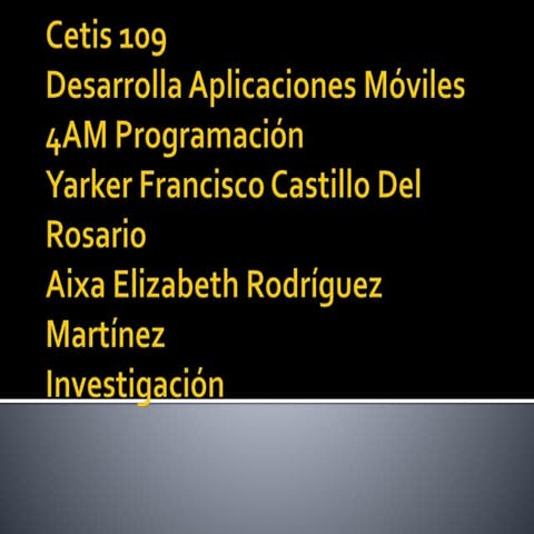 Investigacion de los dispositivos Moviles