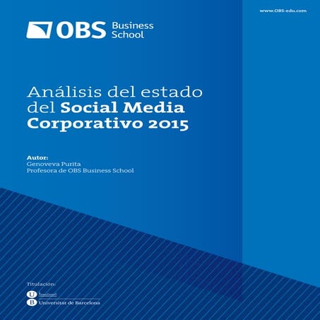 Investigación obs. el social media corporativo 0ct.2015