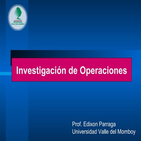 Investigacion de Operaciones