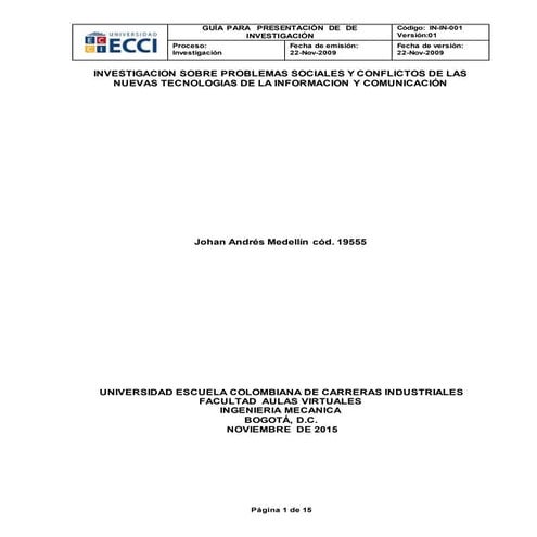 Investigacion problemas sociales ecci