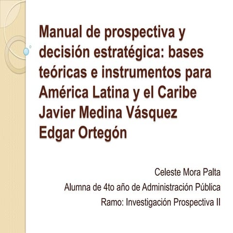 Presentacion Power Point Investigacion Prospectiva II