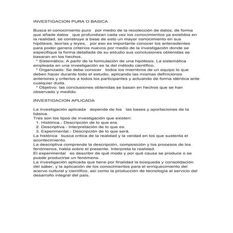 Investigacion pura o basica