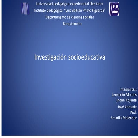 Investigacion socioeducativa
