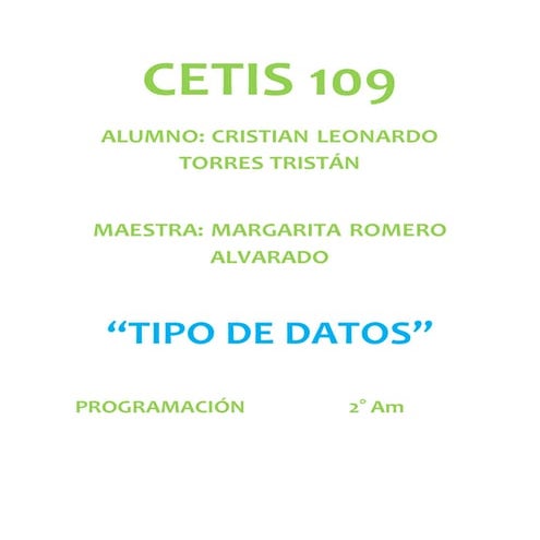 Investigacion tipo de datos