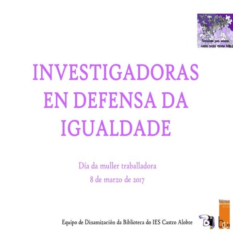 Investigadoras en defensa da igualdade