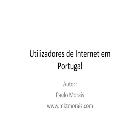 Utilizadores de internet em portugal