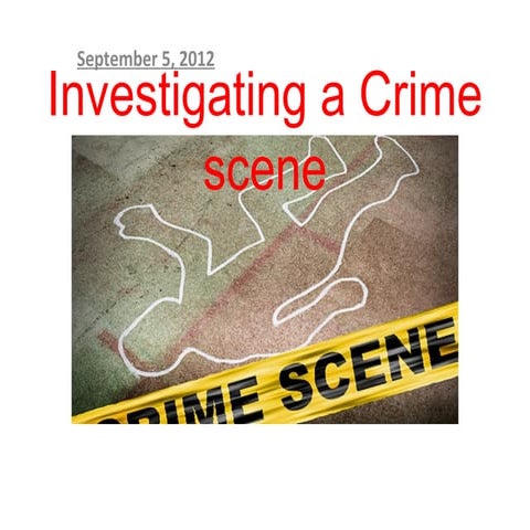 Investigating a crime scene