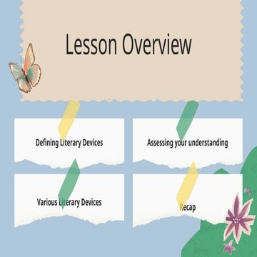 Literary Devices-Lesson for Grade 7 pptx | PPTX