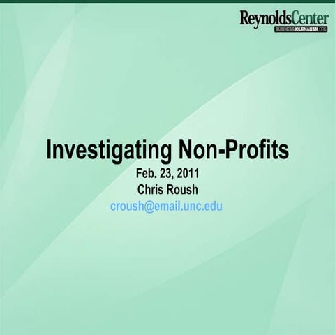 Investigating Nonprofits