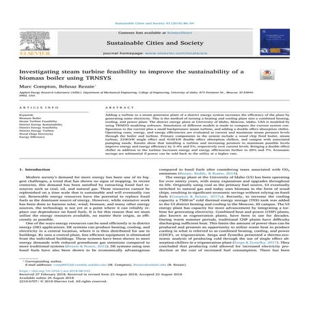 Investigating steam turbine feasibility to improve the sustainability of abio...