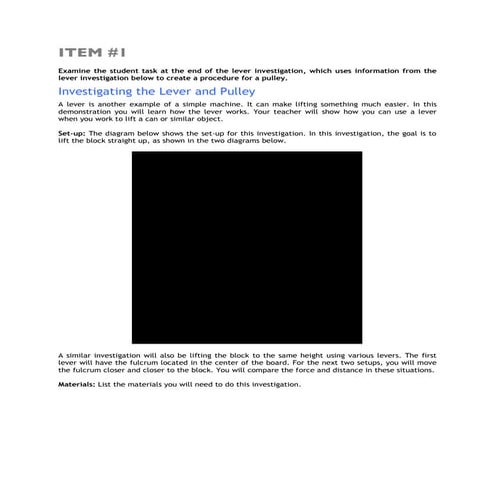 Investigating The  Lever V1 6 Formatted