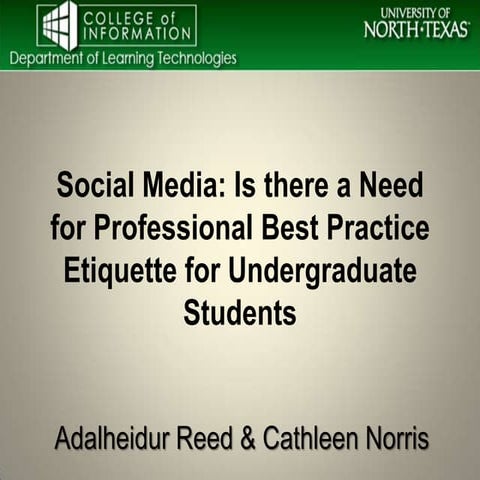 Investigating undergraduate social mdia use in the 21st century