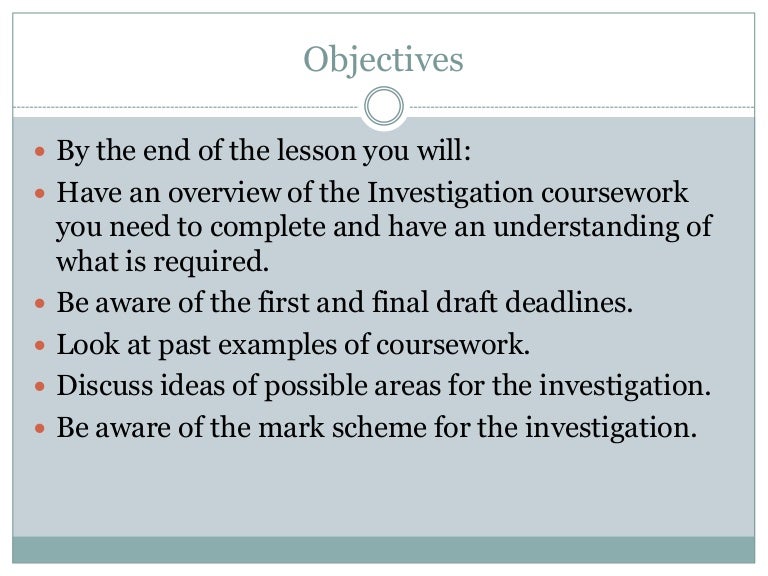 what does investigation mean to me