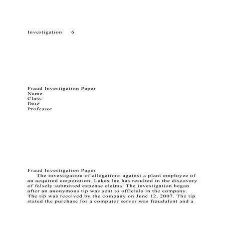 Investigation     6Fraud Investigation Paper.docx