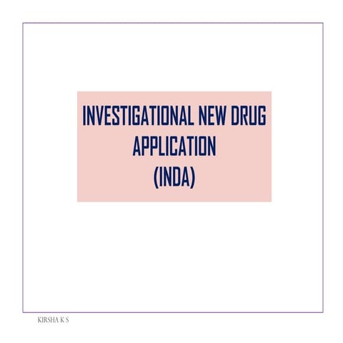 Investigational new drug application 