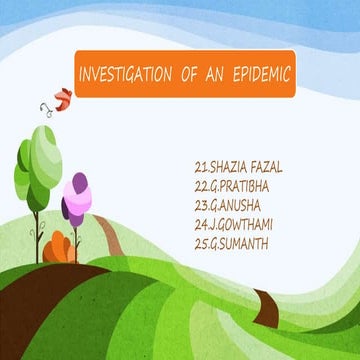 Management of epidemics | PPTX