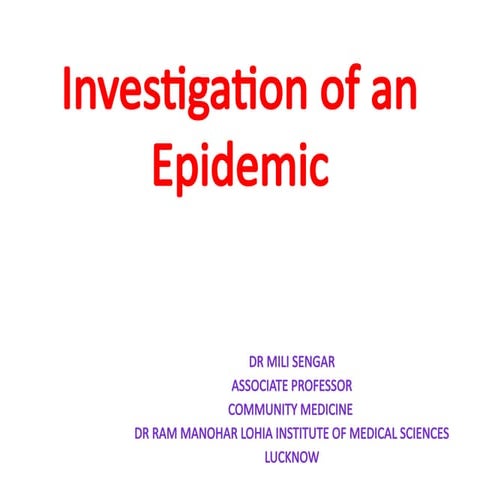 Epidemic Curves and its interpretations of | PPT