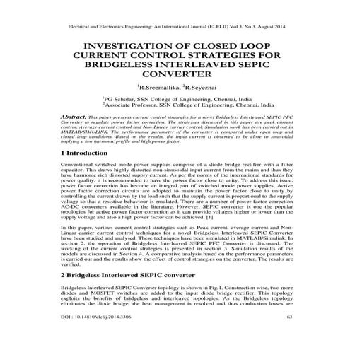 techInvestigation of closed loop current control strategies for bridgeless in...