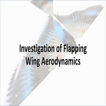 Investigation of flapping wing aerodynamics | PPTX