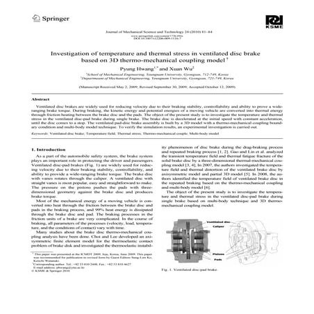 Investigation of temperature and thermal stress in Disc Brakes