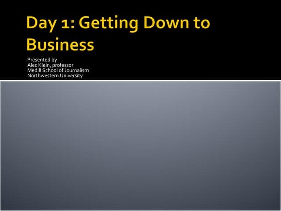 Investigative Business Journalism Webinar