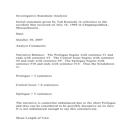 Investigative Statement AnalysisInitial statement given by Ted K.docx