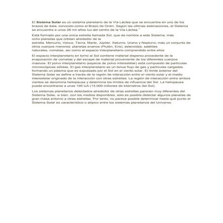Investigo sobre el sistema solar.Víctor