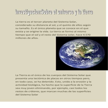 Investigo sobre el universo.Víctor