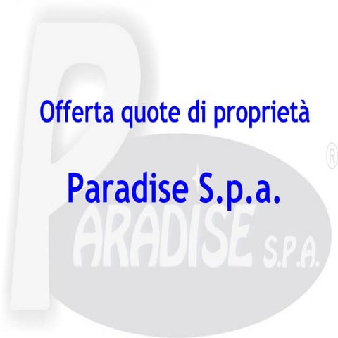 Investimento Paradise S.P.A.   Copia