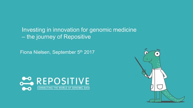 Investing in innovation for genomic medicine - sept 5 2017