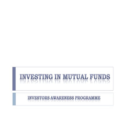 Investing In Mutual Funds