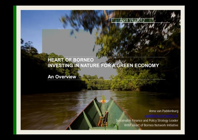 Investing in nature for a green economy - an overview