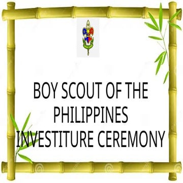 INVESTITURE CEREMONY for BSP New members