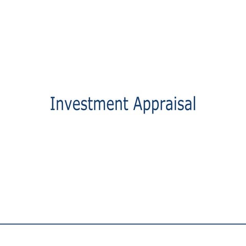 Investment Appraisal