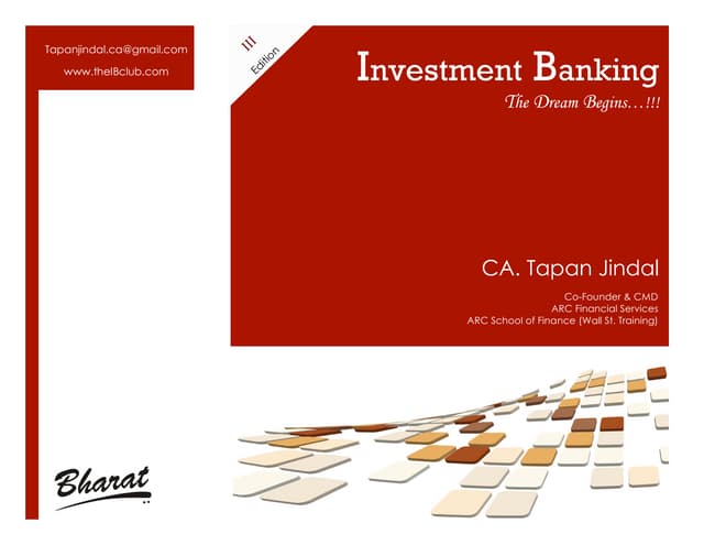 Investment Banking Book (3rd edition) | PDF