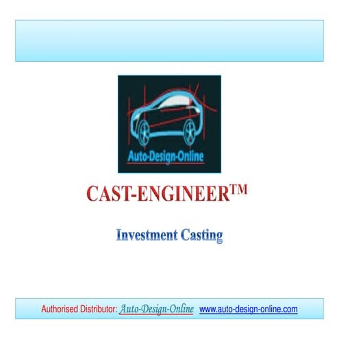 Investment casting details