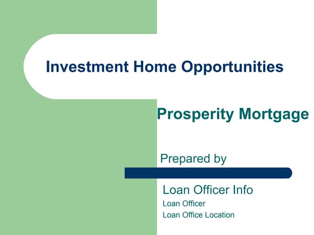 Investment Home Opportunities For R...