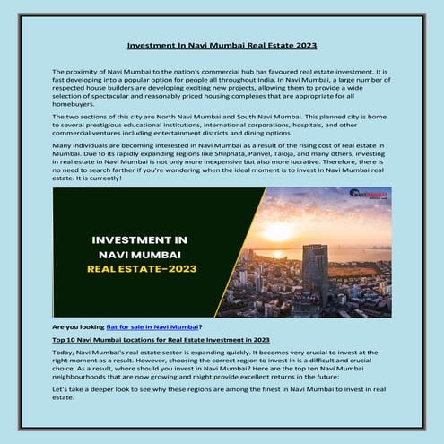 Investment in Navi Mumbai Real Estate 2023.pdf