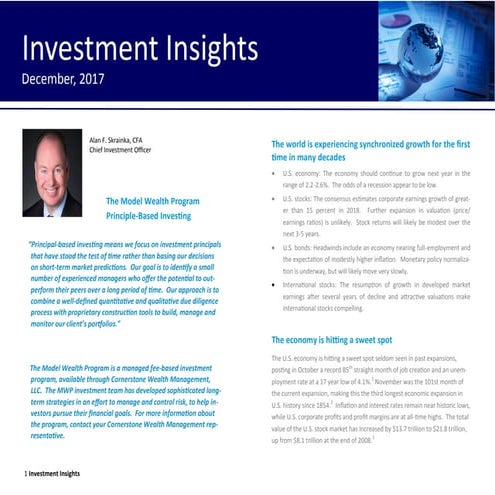 Investment Insights for December, 2017