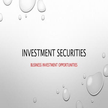 Investment insurance