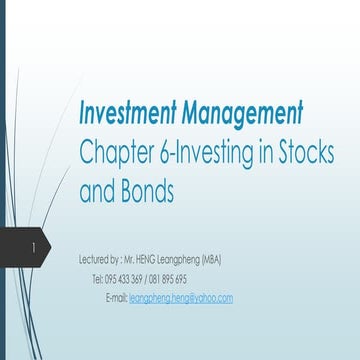 Stocks and bonds | PPTX